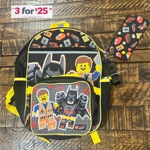 Batman Lego movie backpack lunchbox set